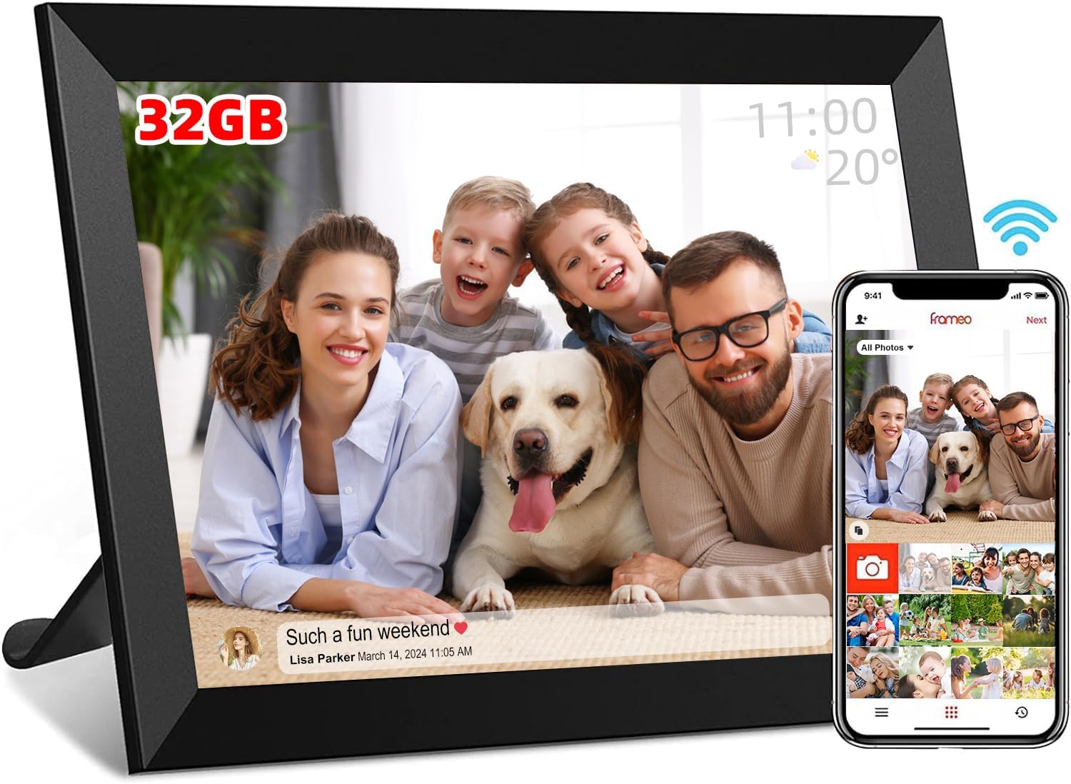 Digital Picture Frame WiFi 10.1 Inch Smart Photo Frame