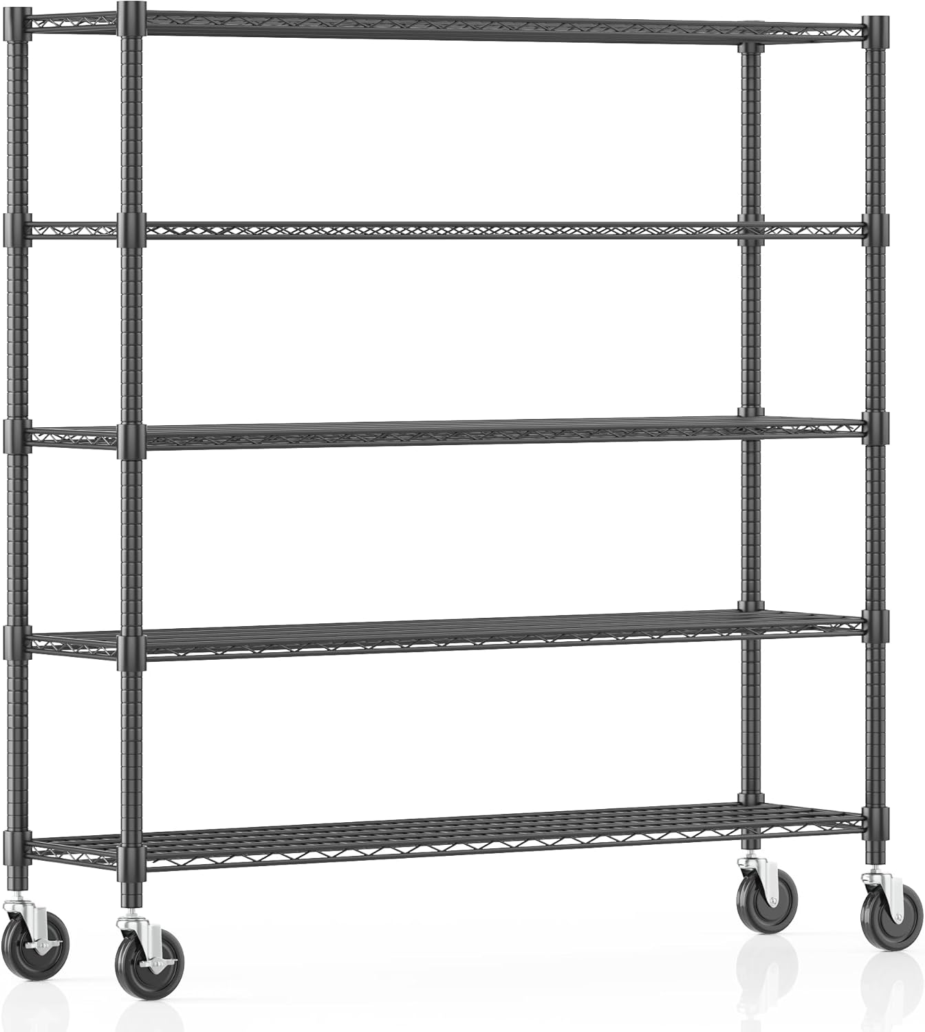Homdox Heavy Duty Metal Shelves for Storage - 5 Tier Rack