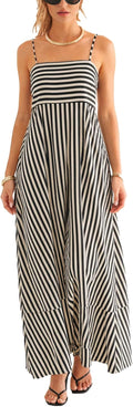 CUPSHE Womens Summer Maxi Dress with Pockets for Beach Style