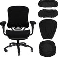Office Chair Covers Set - Stretchable 4-Piece Seat, Back & Armrest