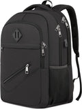 Black Backpack School Backpacks for Teen Boys & Girls - Fits 17.3in