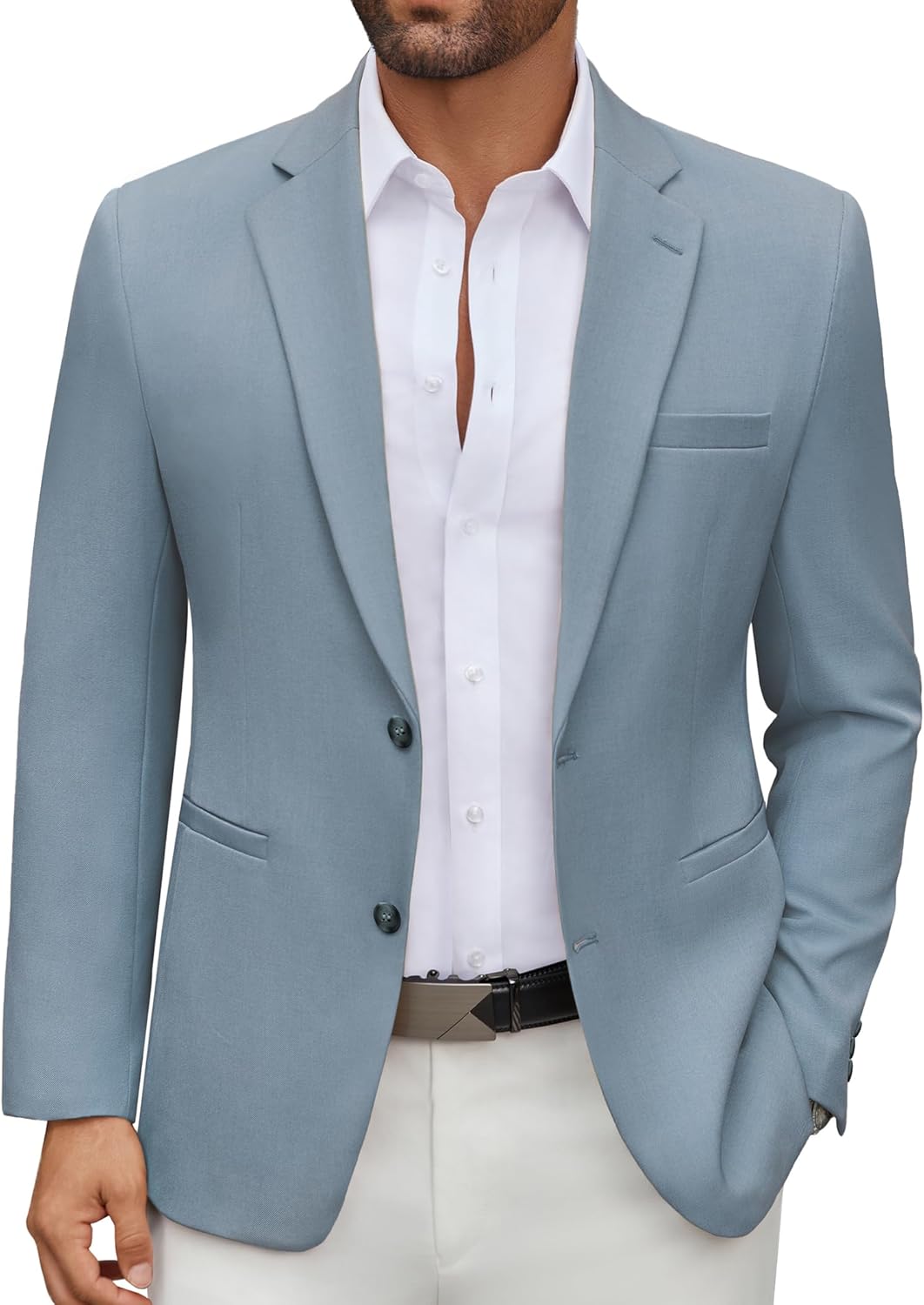COOFANDY Men's Casual Blazer Lightweight Two Button Sport Coat
