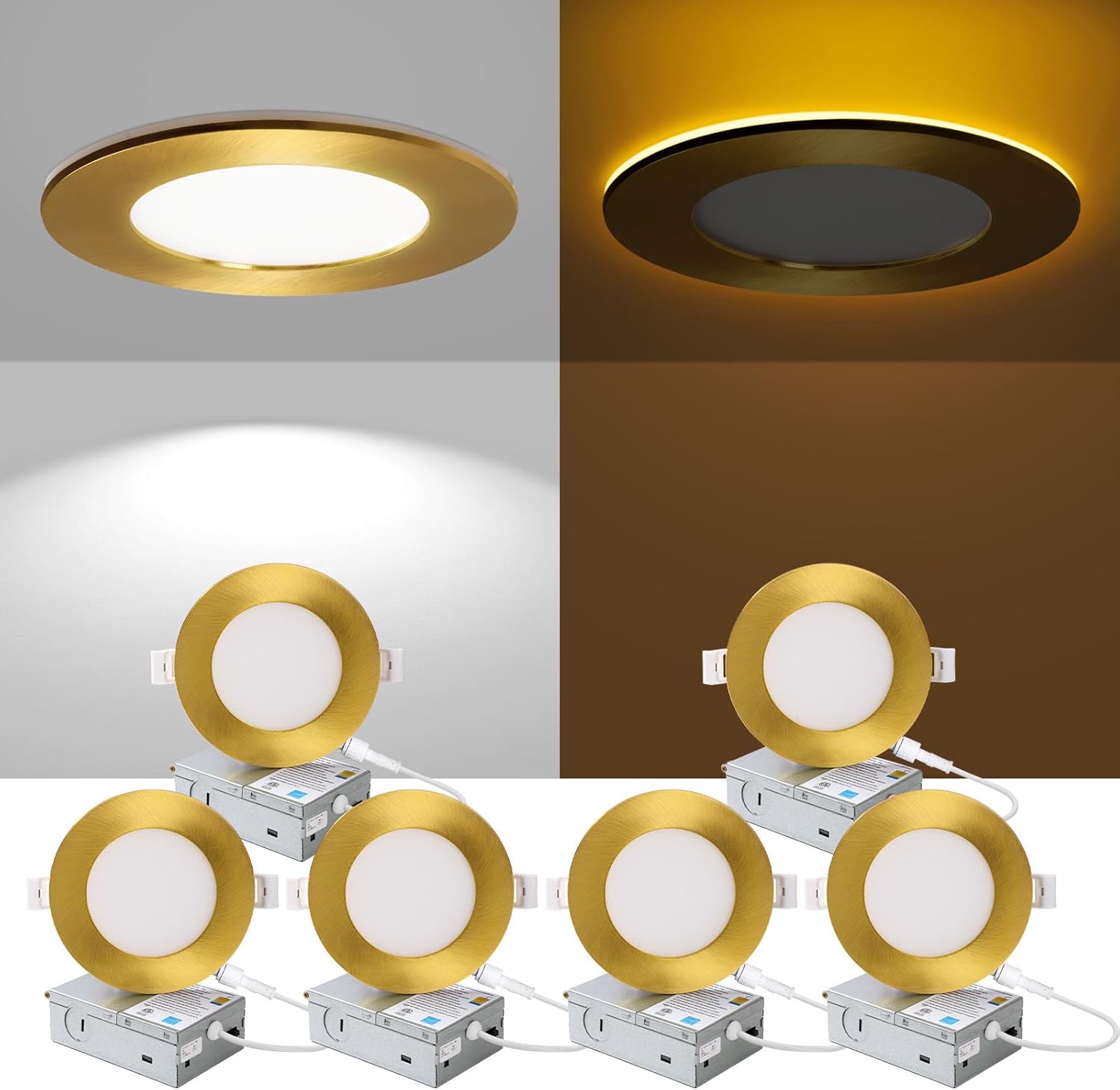 ZYC Recessed Lighting 4 Inch - 9W 800LM LED Ceiling Light