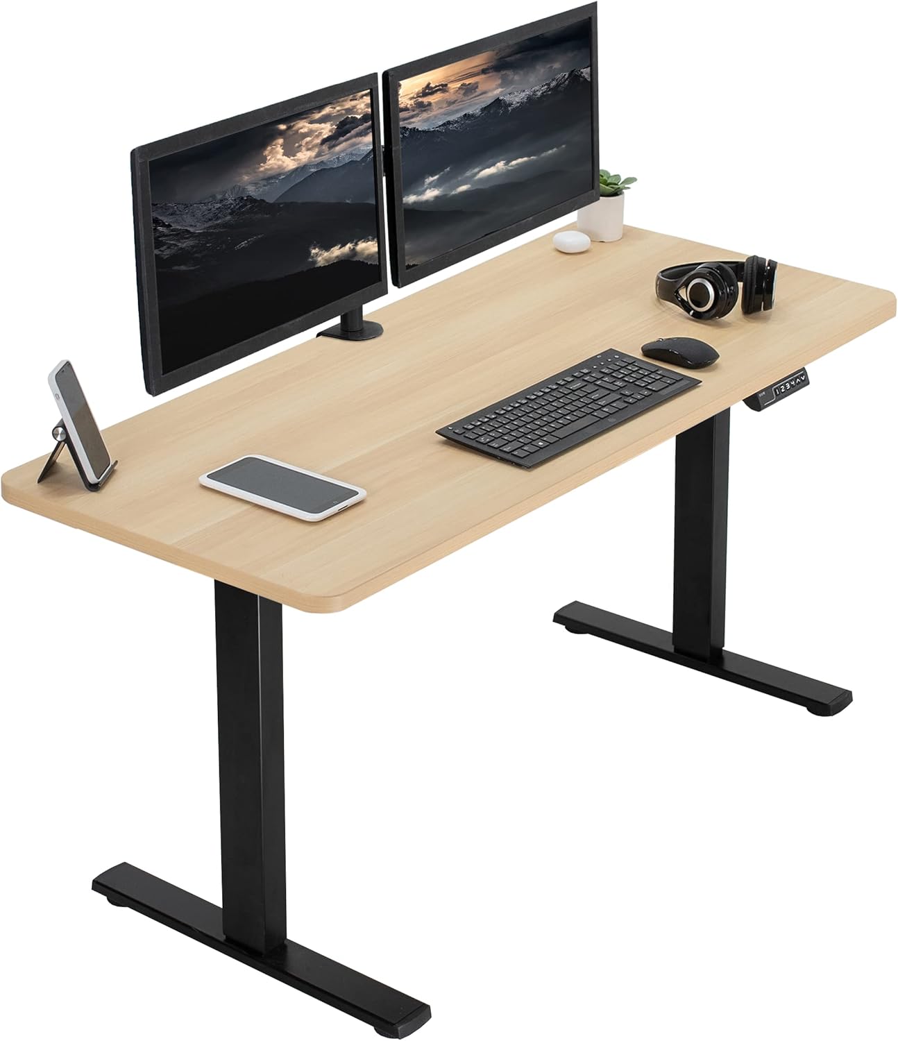 VIVO Electric Standing Desk with Memory Height Adjustment Features