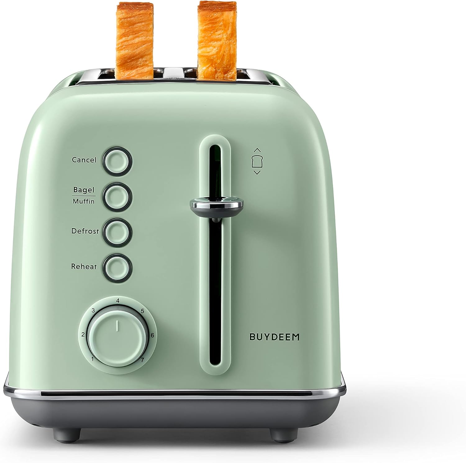 BUYDEEM DT620 2-Slice Toaster with Extra Wide Slots and Retro Style
