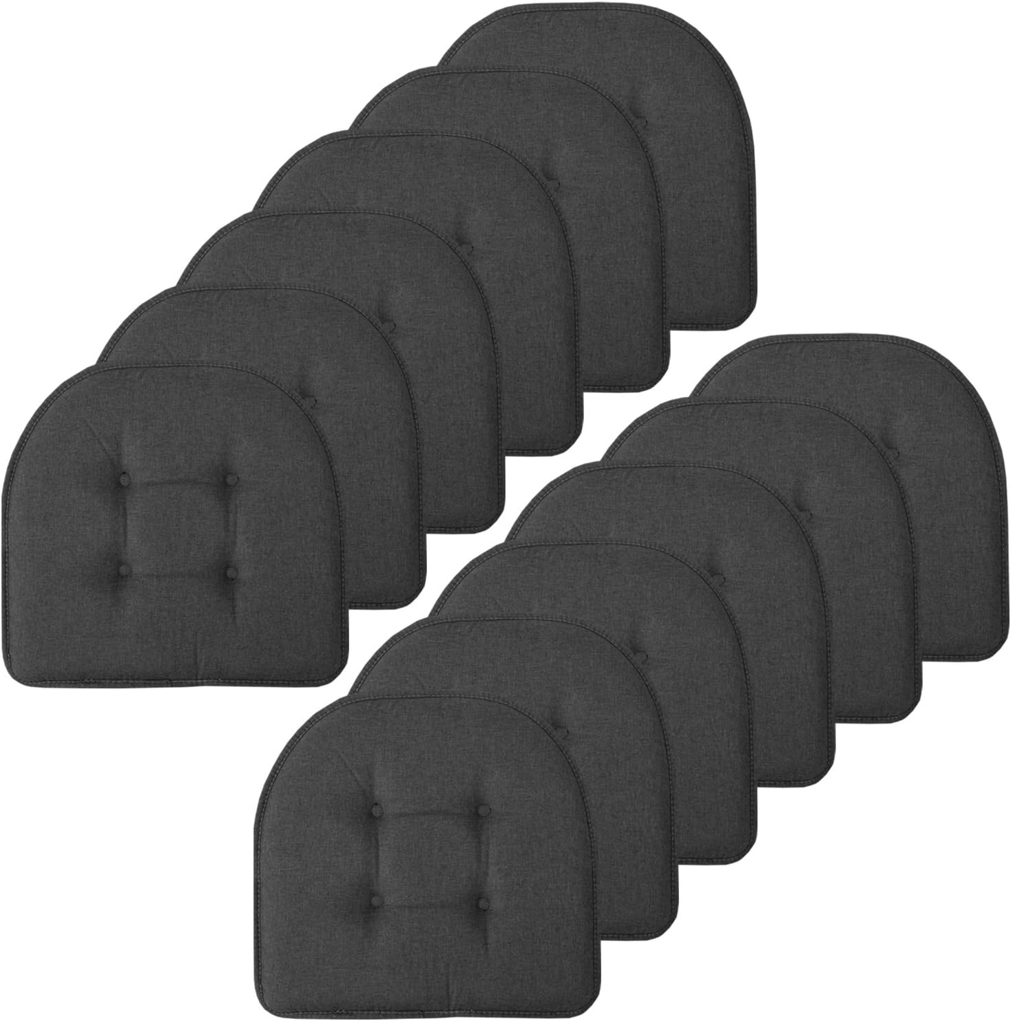 Sweet Home Collection Memory Foam Chair Cushion U-Shaped 17in x 16