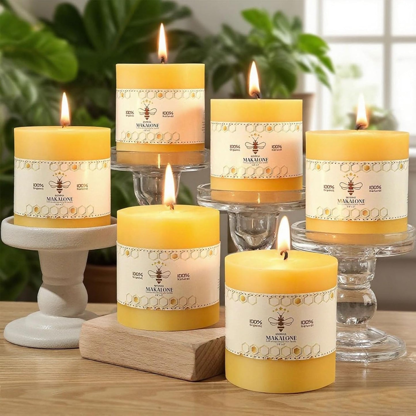 Natural Beeswax Candles - 270 Hours of Clean Burning Bliss