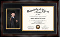 GraduationMall 11x19 Mahogany Diploma and Photo Frame - Classic