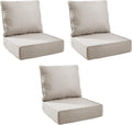 Outdoor Cushion Set for Patio Furniture 24x24x6 in - 3-Pack Beige