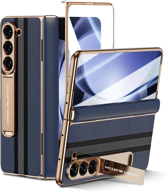 Luxury Genuine Leather Case for Samsung Galaxy Z Fold 5