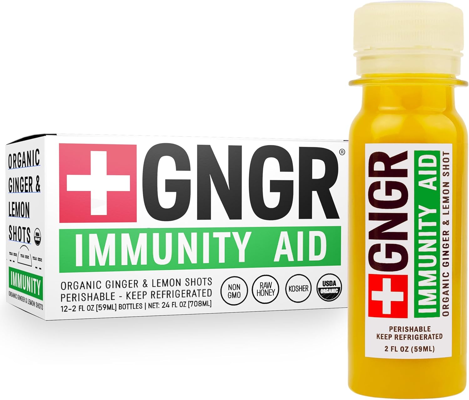 Organic Ginger Lemon Honey Shot for Immunity and Wellness Boost