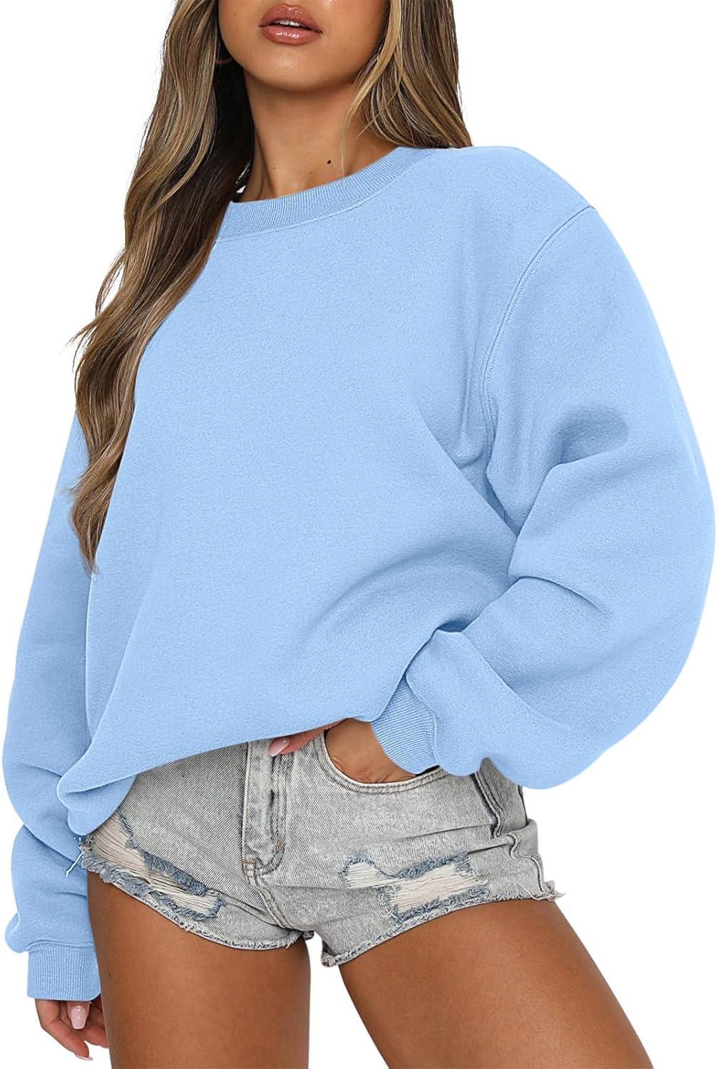ANRABESS Womens Oversized Pullover Sweatshirt for Fall Winter