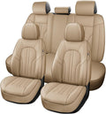 Car Seat Covers Full Set Waterproof Seat Protectors - Classic Beige