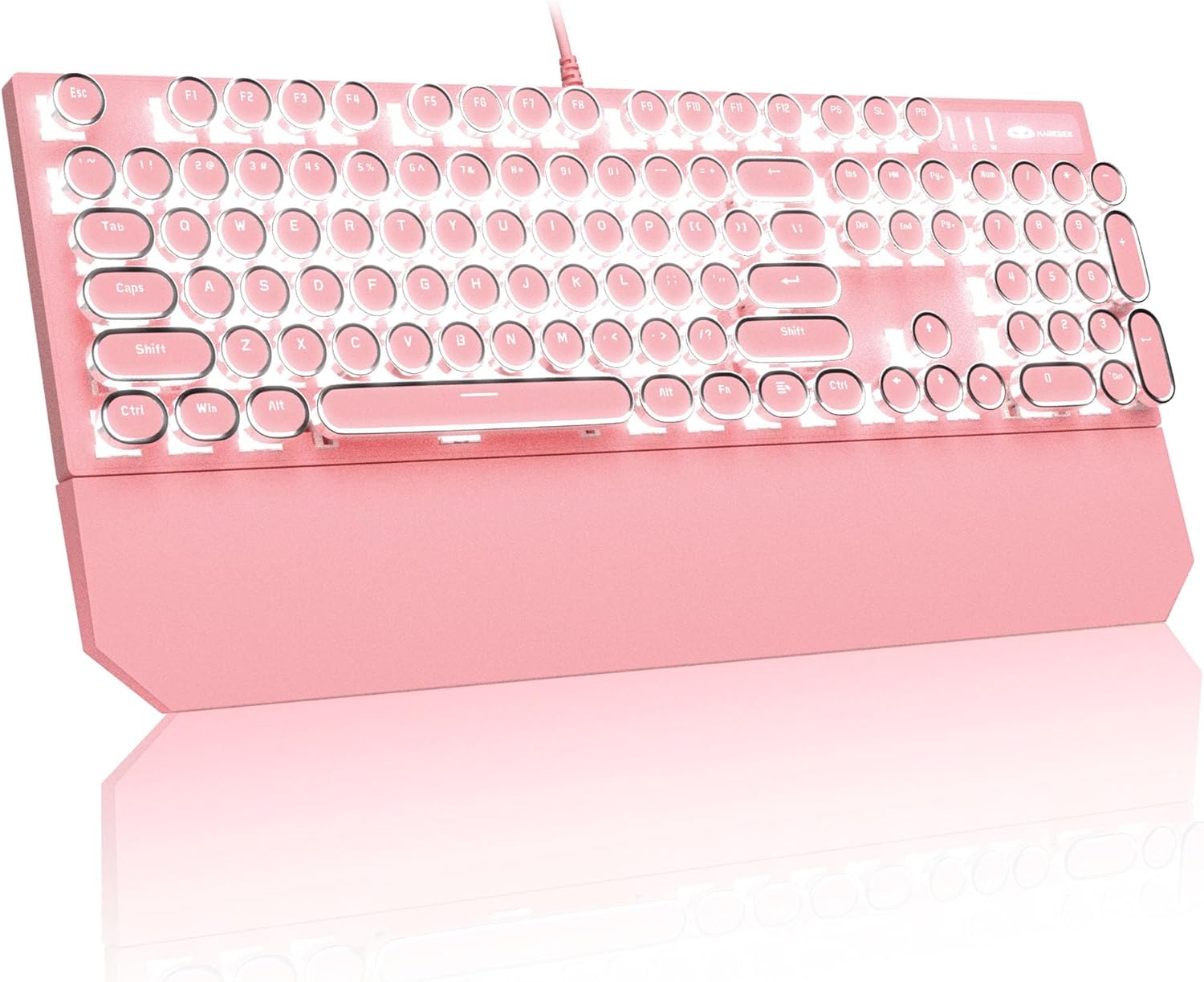 MageGee Typewriter Mechanical Gaming Keyboard with Retro Style