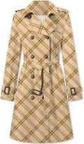 Betusline Women's Double Breasted Waterproof Trench Coat - Classic It