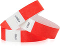 10,000 Neon Red Tyvek Wristbands for Events - Tamper-Proof Security