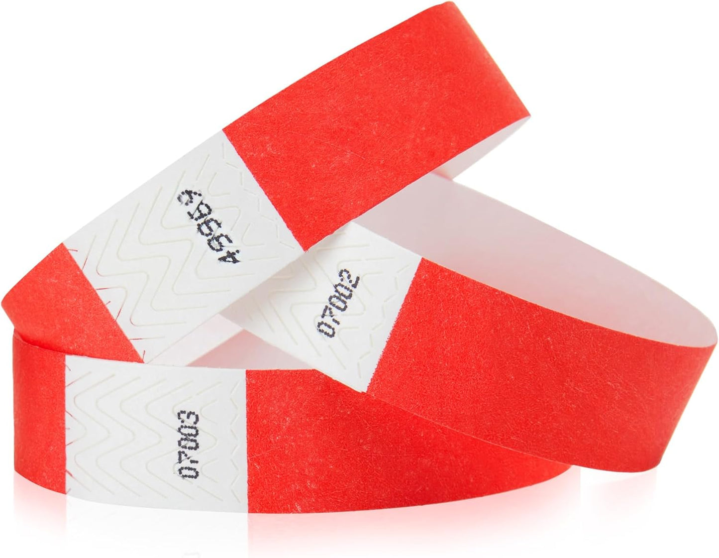 10,000 Neon Red Tyvek Wristbands for Events - Premium Quality