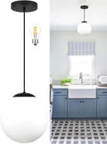 8-inch Globe Pendant Lighting for Kitchen Island - Mid Century Modern