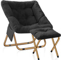 Soft Faux Fur Saucer Chair for Cozy Living Room Lounge Experience