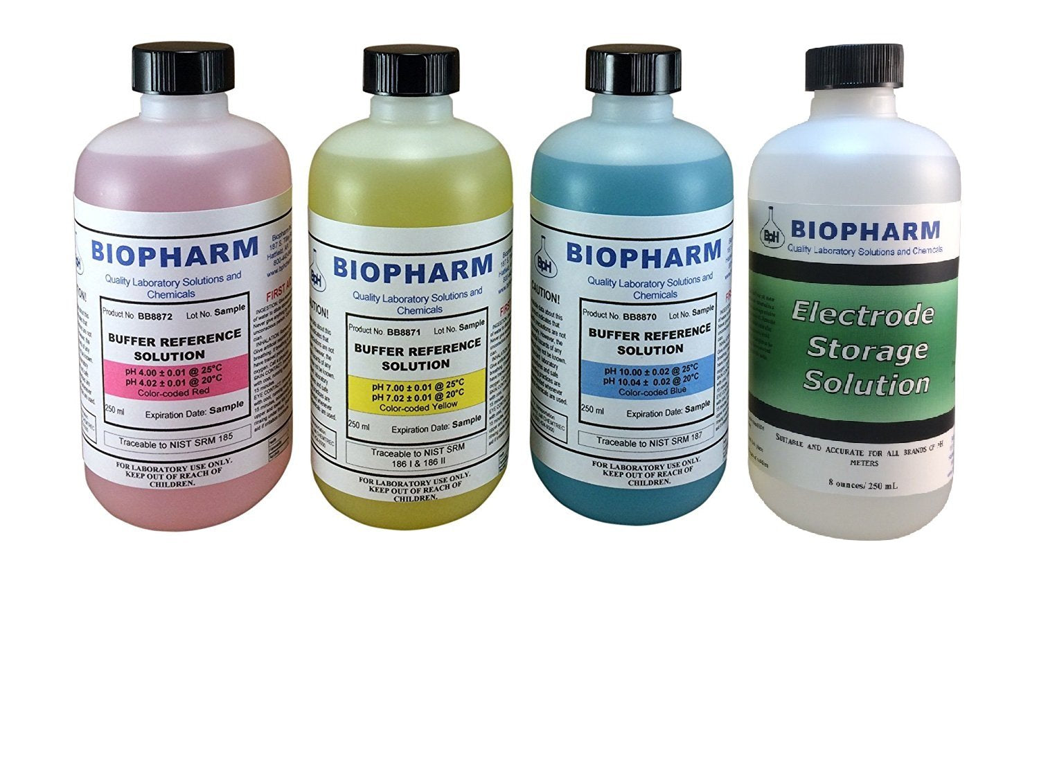 pH Buffer Calibration Solution Kit 4-Pack for Accurate Testing