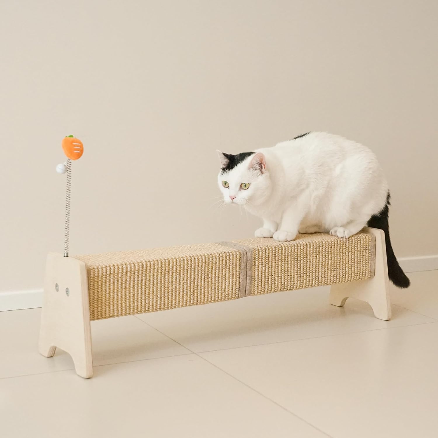PETKARAY Horizontal Scratching Post for Indoor Kittens and Cats