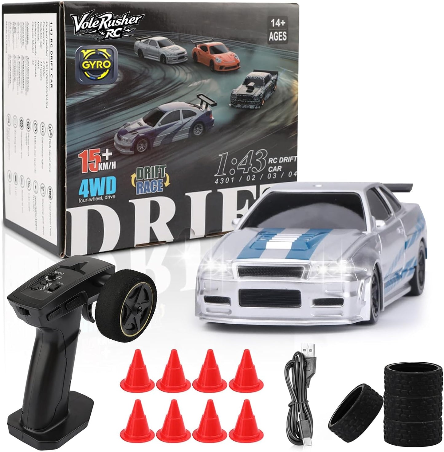 2025 Upgrade Mini RC Drift Car with Gyroscope for Ages 8-14