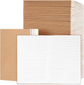 Lined A5 Kraft Notebook 100pcs Set - Portable Journals for Travel