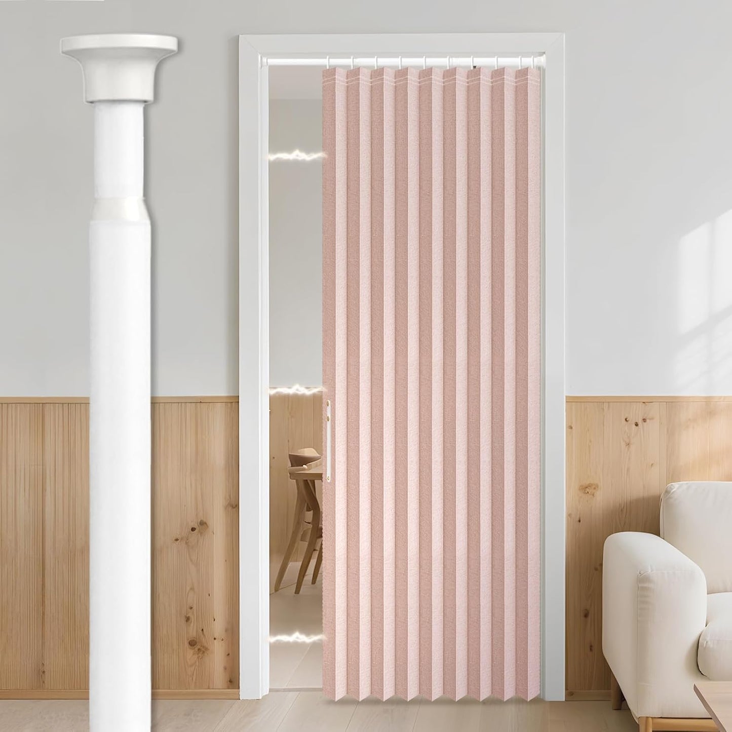 AJAZZ 100% Blackout Curtain for Door with Magnetic Closure