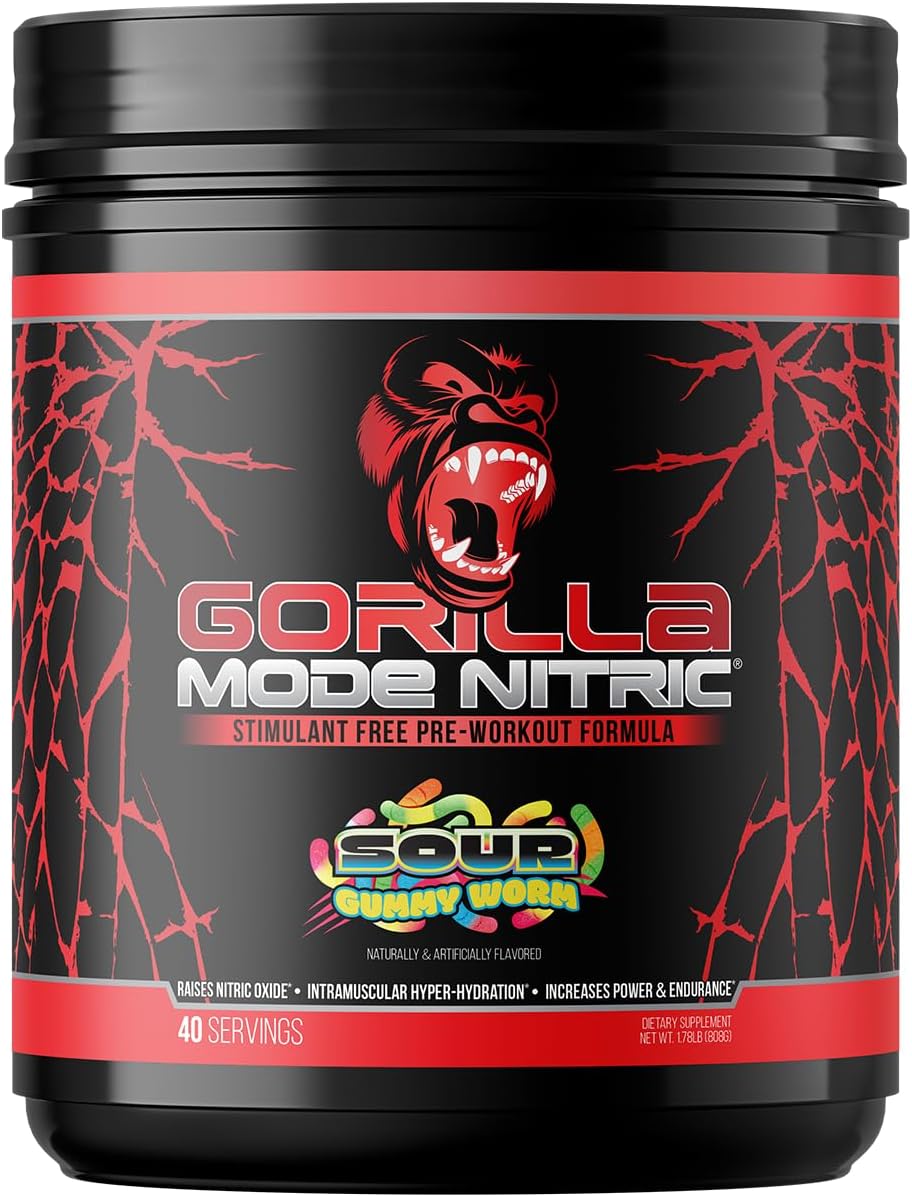 Gorilla Mode Nitric Stimulant Free Pre-Workout for Massive Pumps