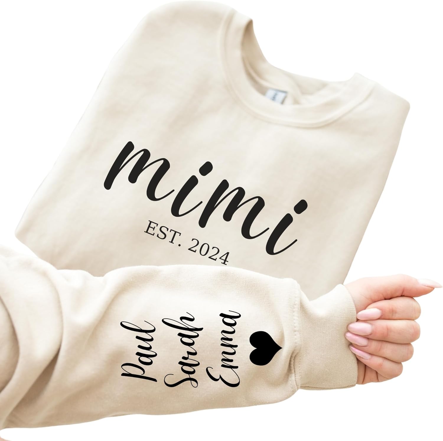 Personalized Grandma Sweatshirt | Custom Name Sleeves | S&G Collection