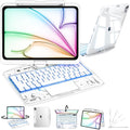 iPad Keyboard Case for 10th/11th Gen iPad - Transparent RGB Keyboard