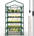 Bstrip Indoor Greenhouse with Grow Light, 5-Tier Vertical Cabinet
