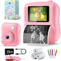Kids Camera Instant Print for Girls Boys - Portable Pink Instant