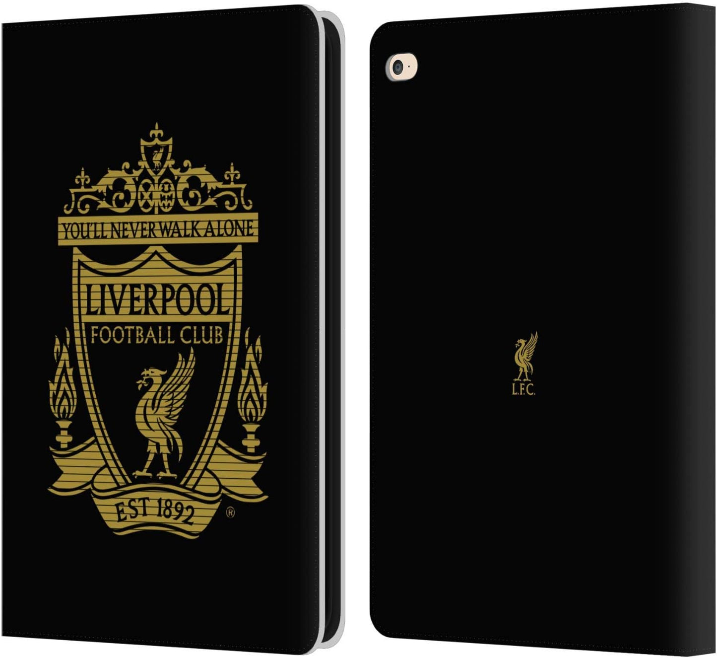 Liverpool Football Club Black Leather Wallet Case for iPad Air 2