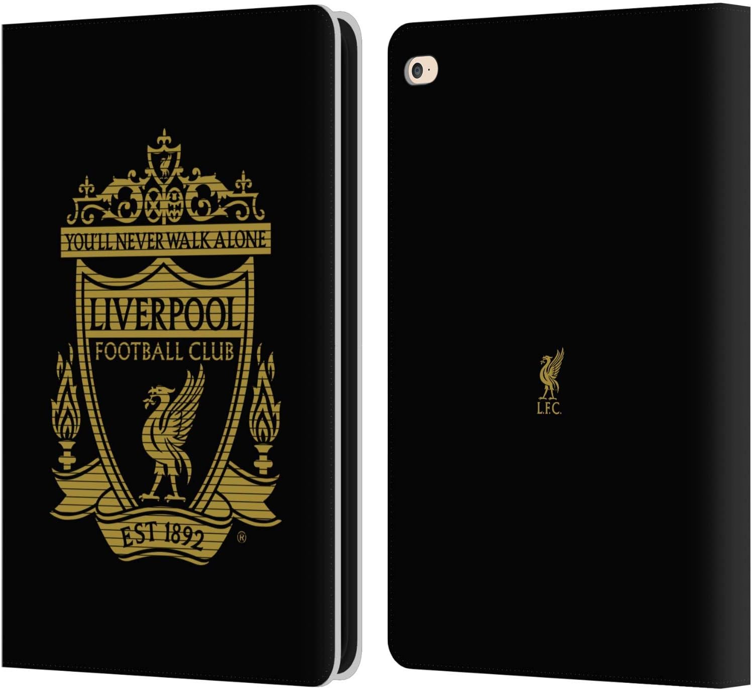 Liverpool Football Club Black Leather Wallet Case for iPad Air 2