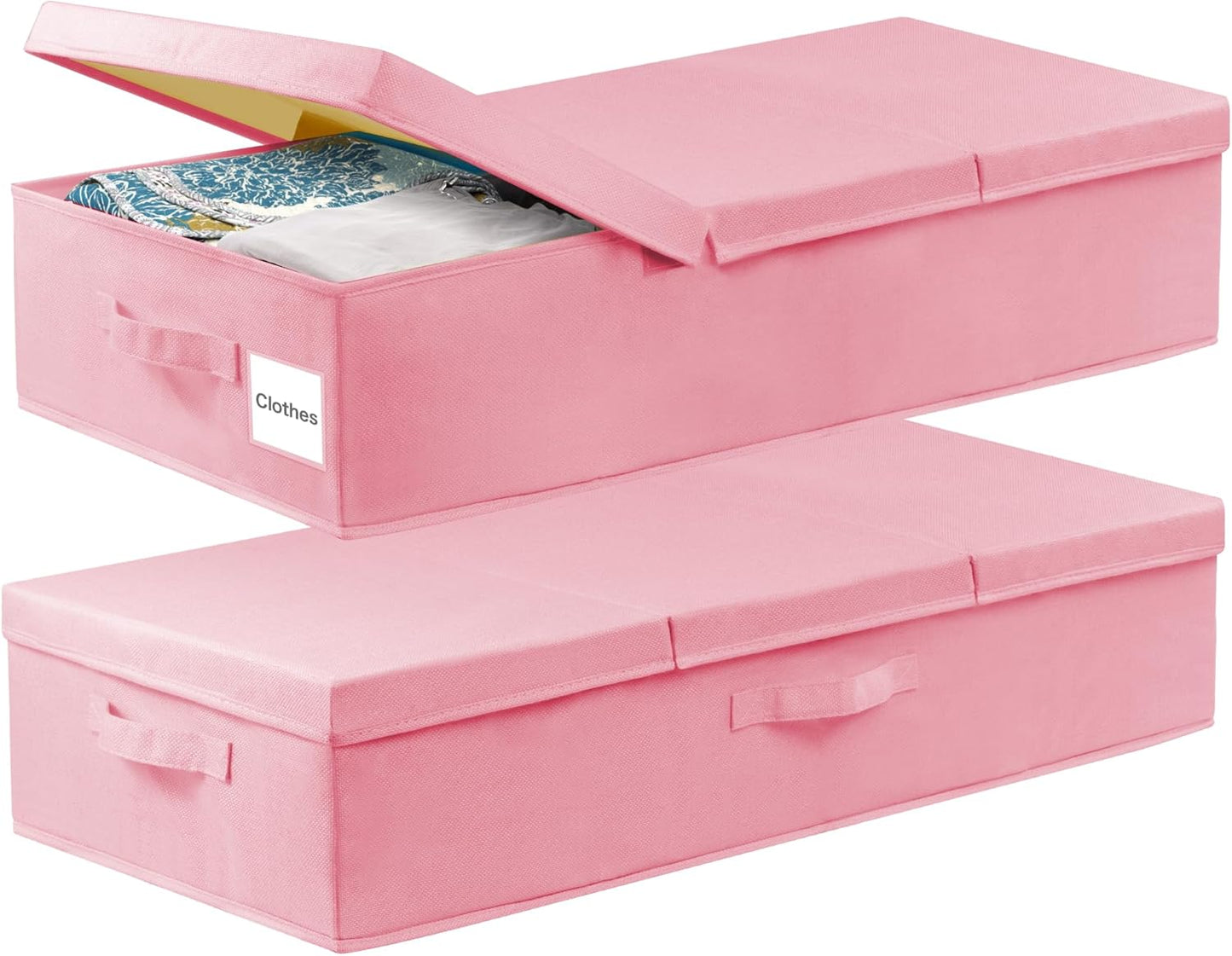 punemi Under Bed Storage Bins for Girls - Large Capacity Organizers