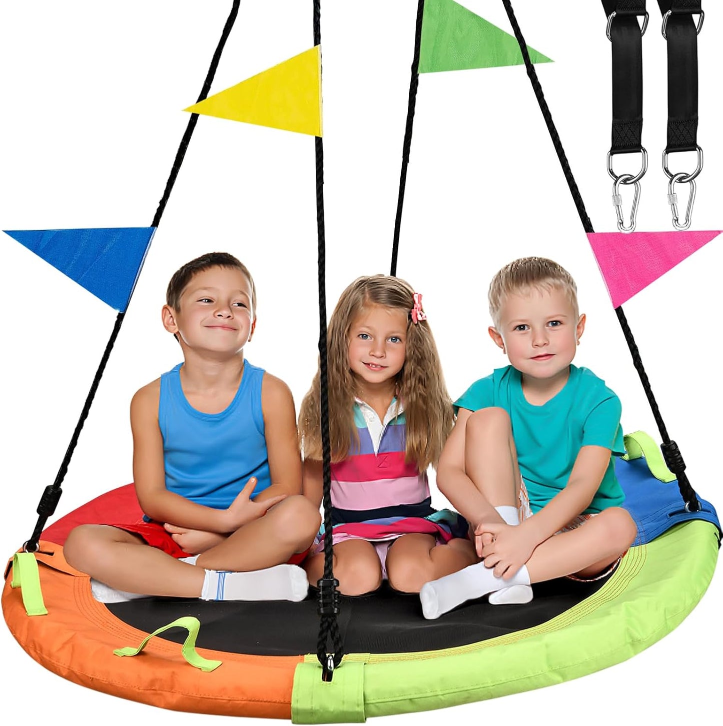 Tree Swing Saucer Swing 48 Inch for Kids with Adjustable Straps