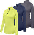 Womens Dry-Fit 3 Pack Quarter Zip & Full Zip Hoodie - Versatile Active