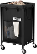 150L Laundry Basket with Wheels - Heavy Duty Rolling Hamper