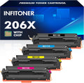 206X 206A Toner Cartridges 4 Pack High Yield Compatible for HP M283