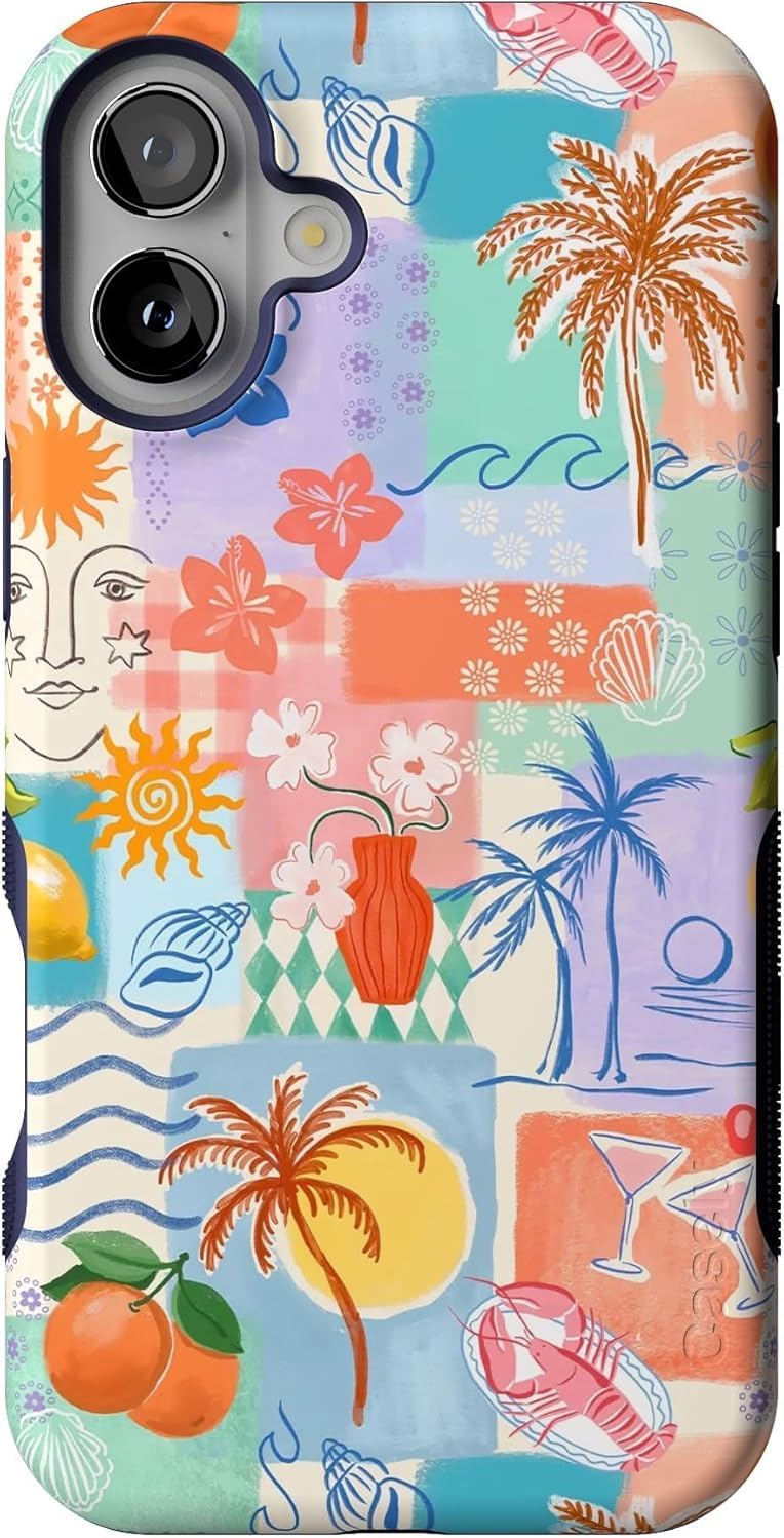 Casely iPhone 16 Plus Case - Tropical Heat Beachy Collage