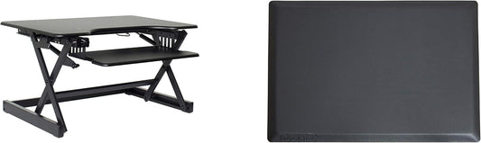 Rocelco 32 in Height Adjustable Standing Desk Converter Bundle