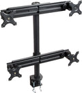 Quad Up to 27-Inch Screens Monitor Mount Stand Clamp Style - Space