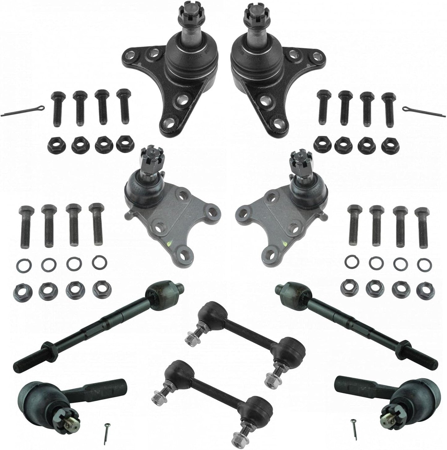 Front Steering Suspension Kit Ball Joint Sway Bar Link Tie Rods