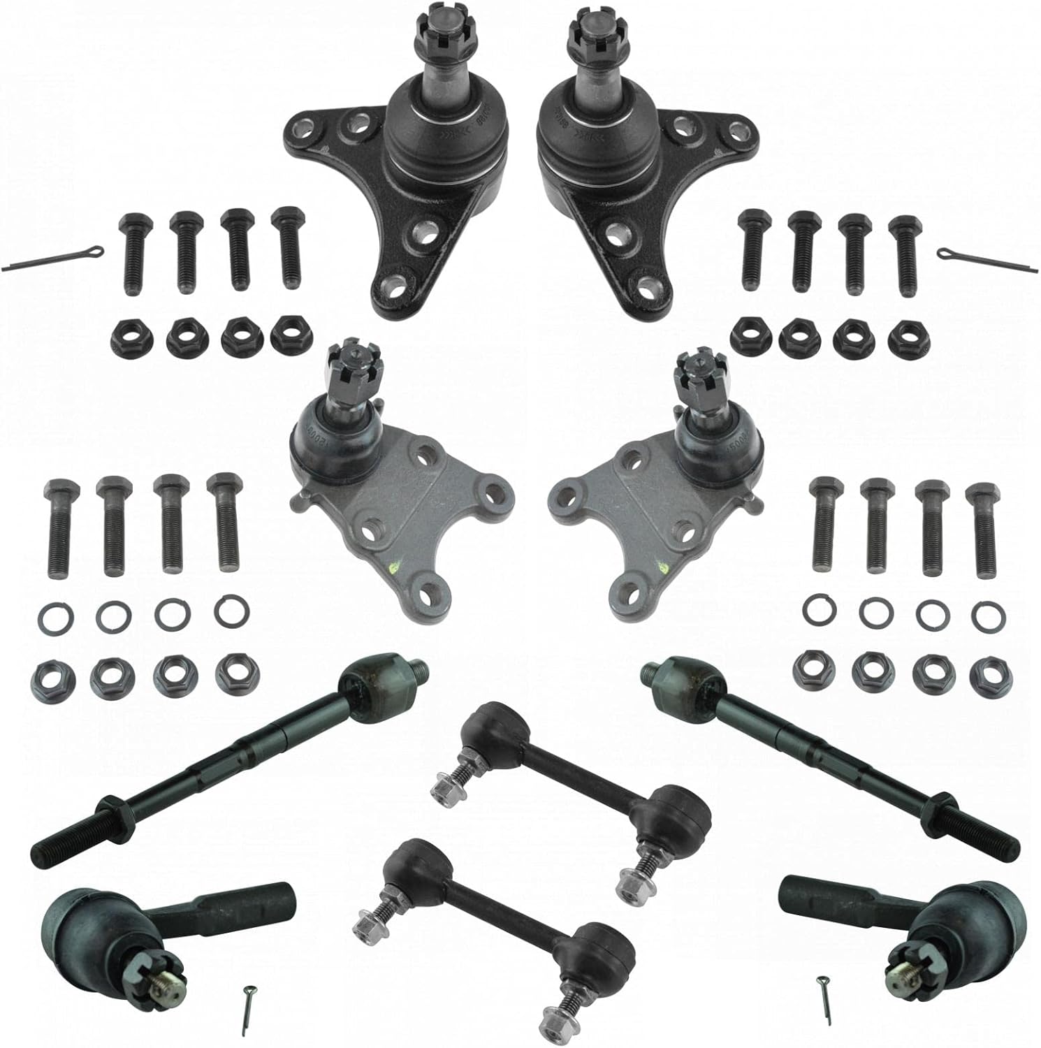 Front Steering Suspension Kit Ball Joint Sway Bar Link Tie Rods