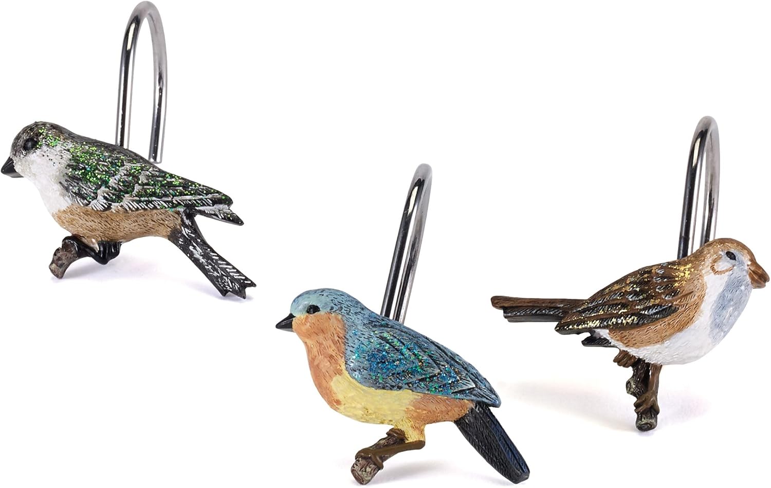 Avanti Linens: Love Nest Collection - 12 Nature-Inspired Shower Hooks.