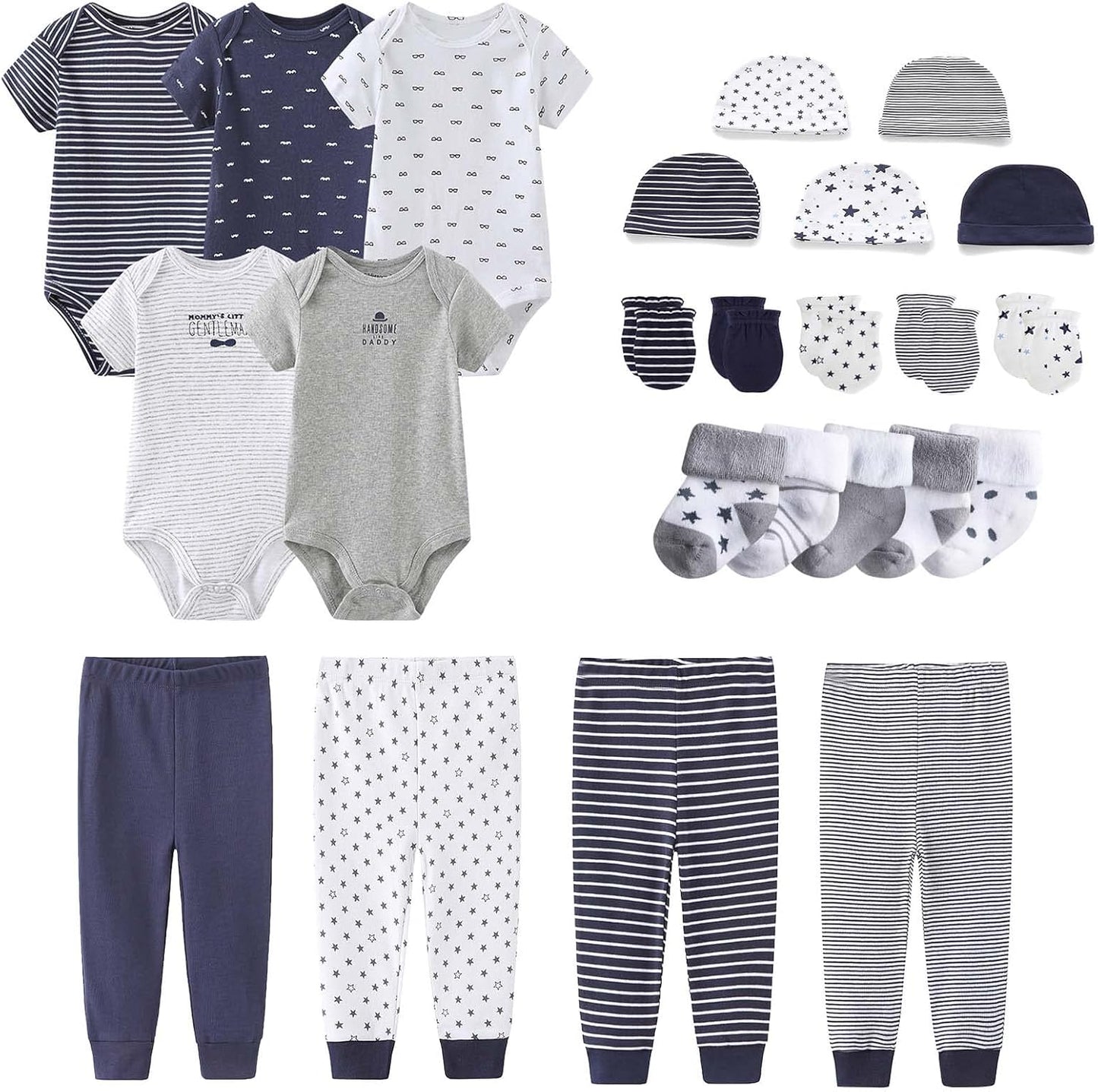 Newborn Layette Gift Set for Baby Girl and Boy - 24 Piece Set