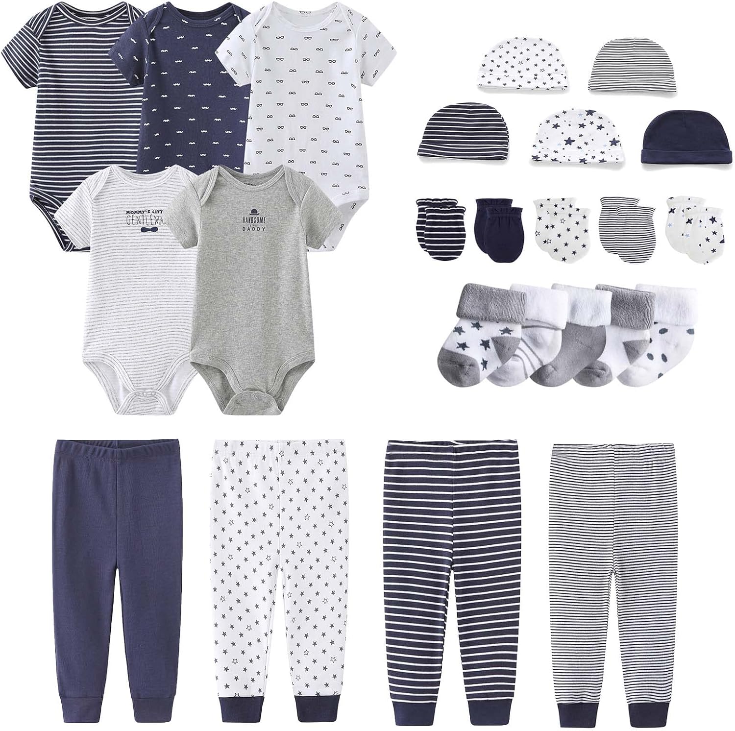 Newborn Layette Gift Set for Baby Girl and Boy - 24 Piece Set