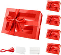 Red Mothers Day Gift Boxes with Window and Magnetic Lid - Pack of 5