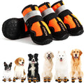 Dog Boots Size 4 Orange - Waterproof Paw Protectors for 36-43 lb Dogs